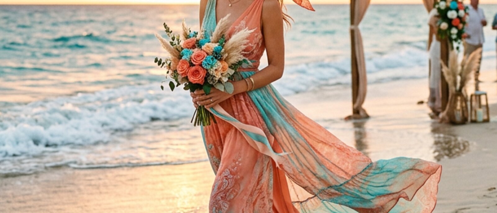 Vestidos de invitada para boda en la playa: tejidos, largos y consejos