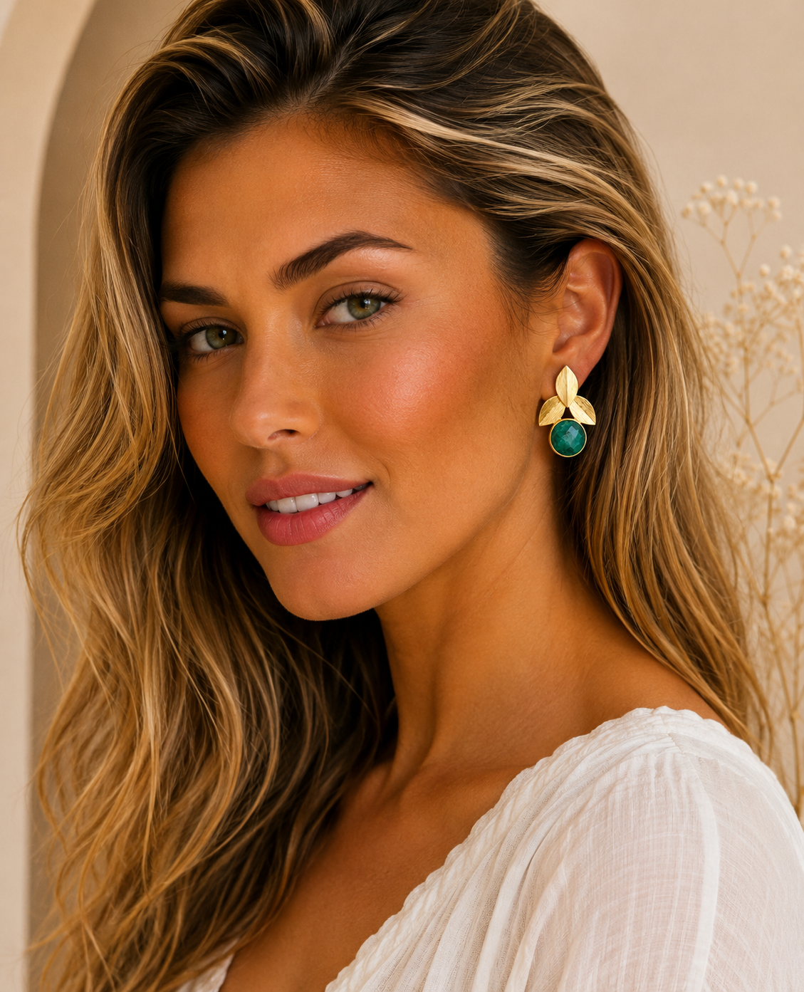 Pendientes Muscat. Verde Esmaralda.