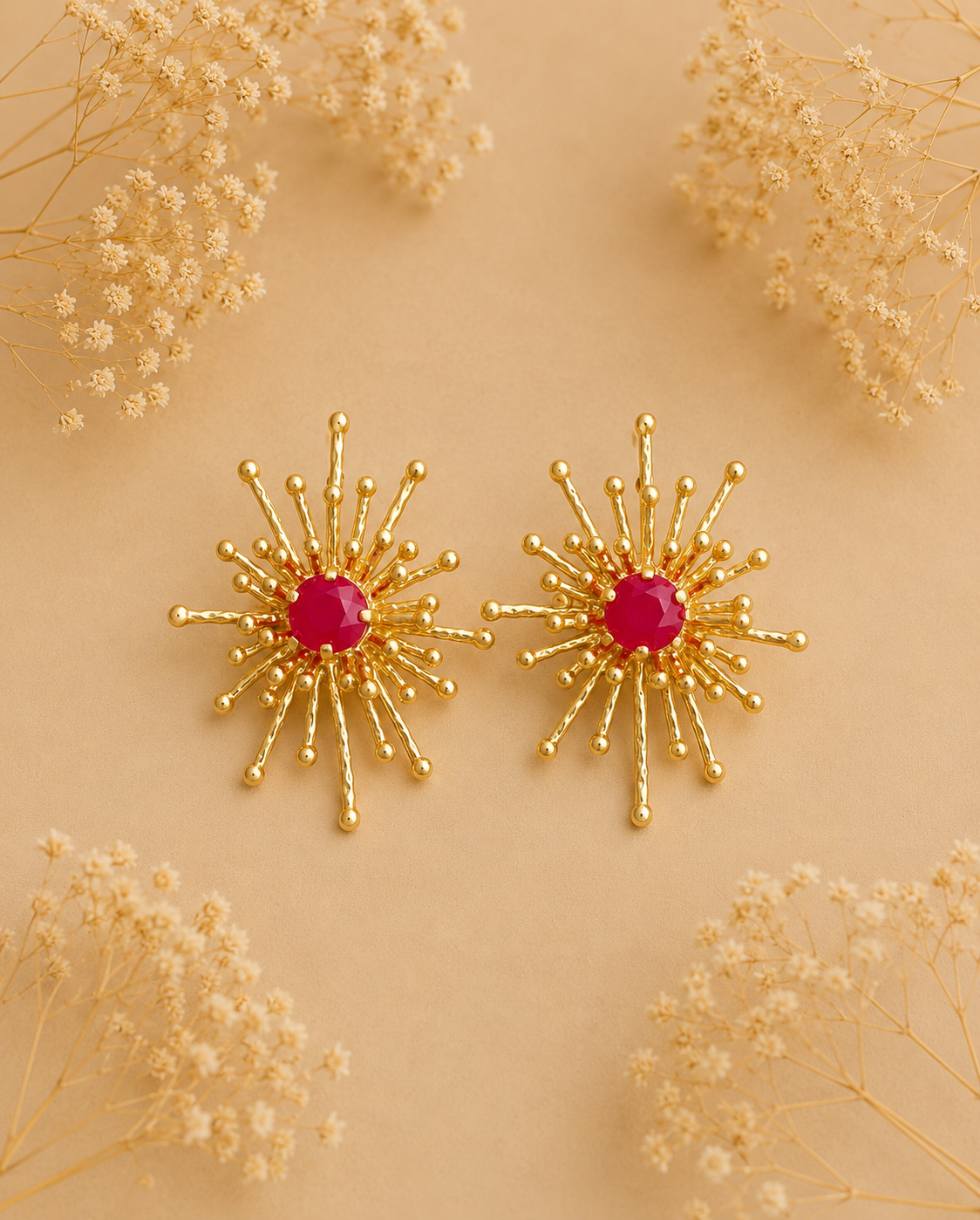 Pendientes Aitana. Fucsia.