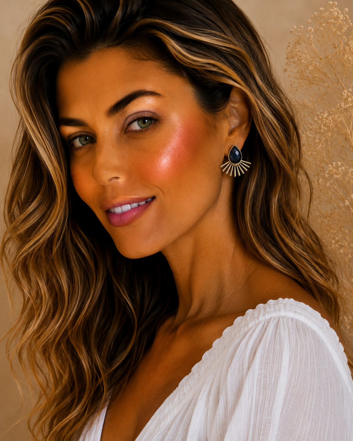 Pendientes Malika. Gris antracita.