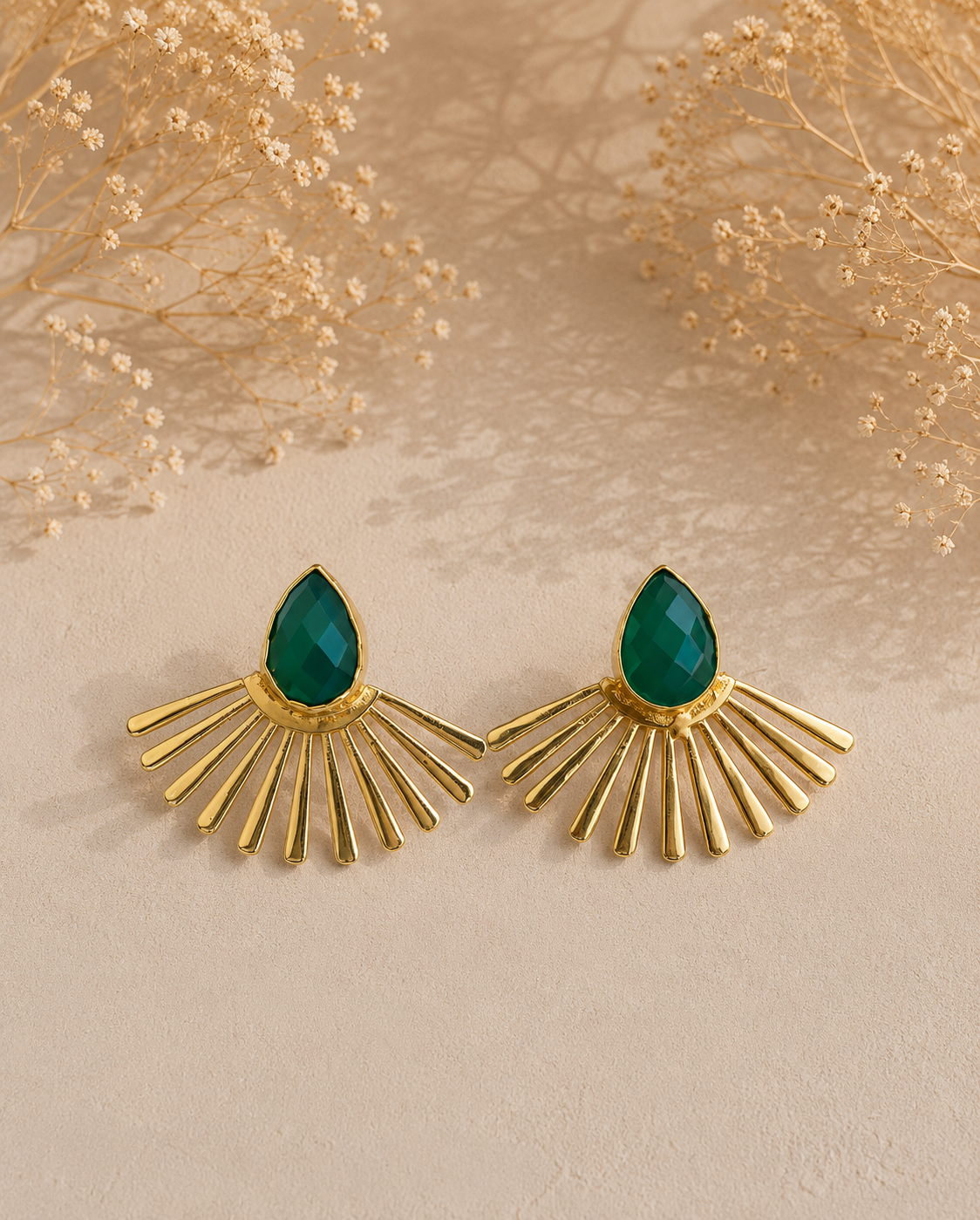 Pendientes Malika. Verde.