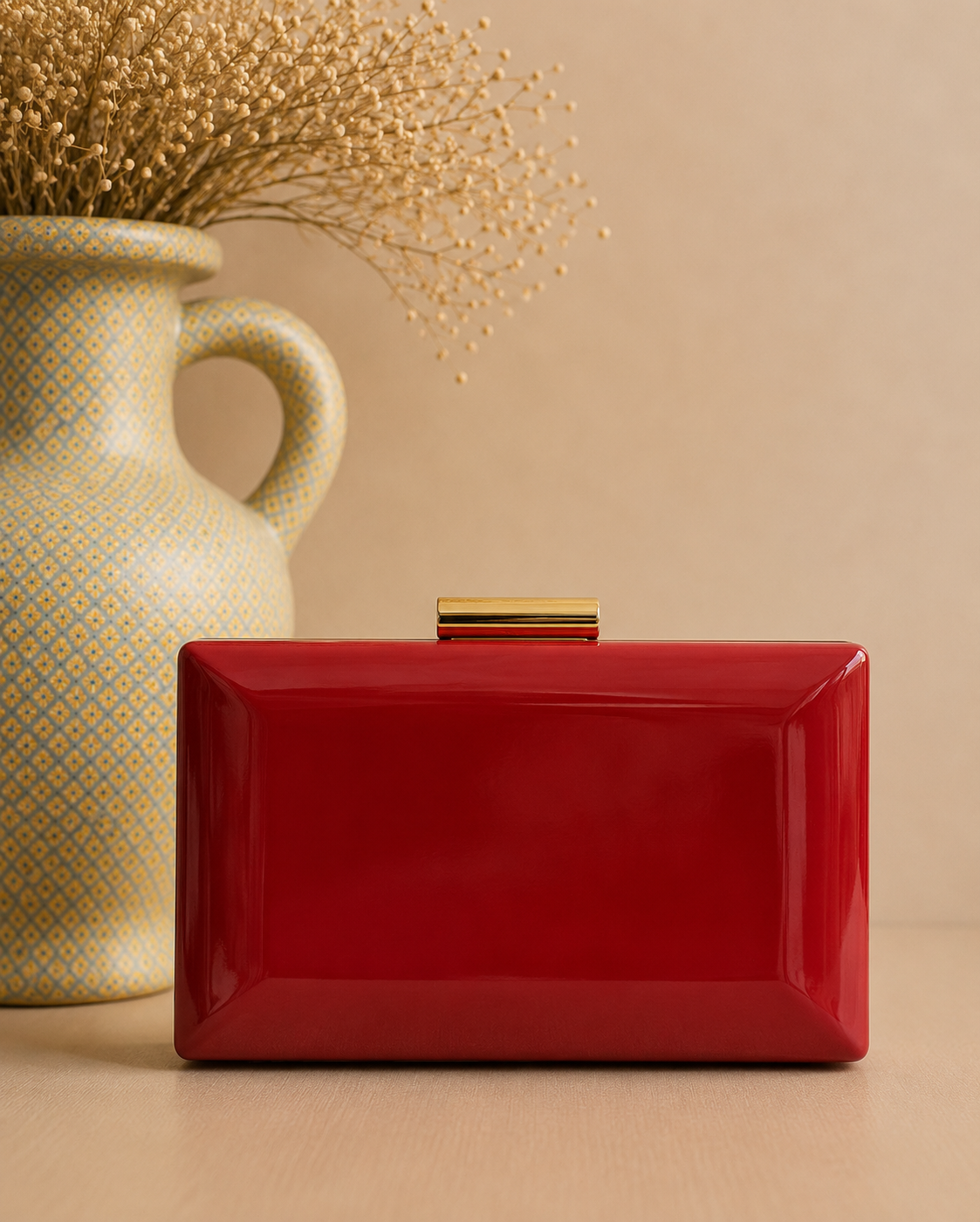 Clutch Samarcanda. Rojo Rubí.