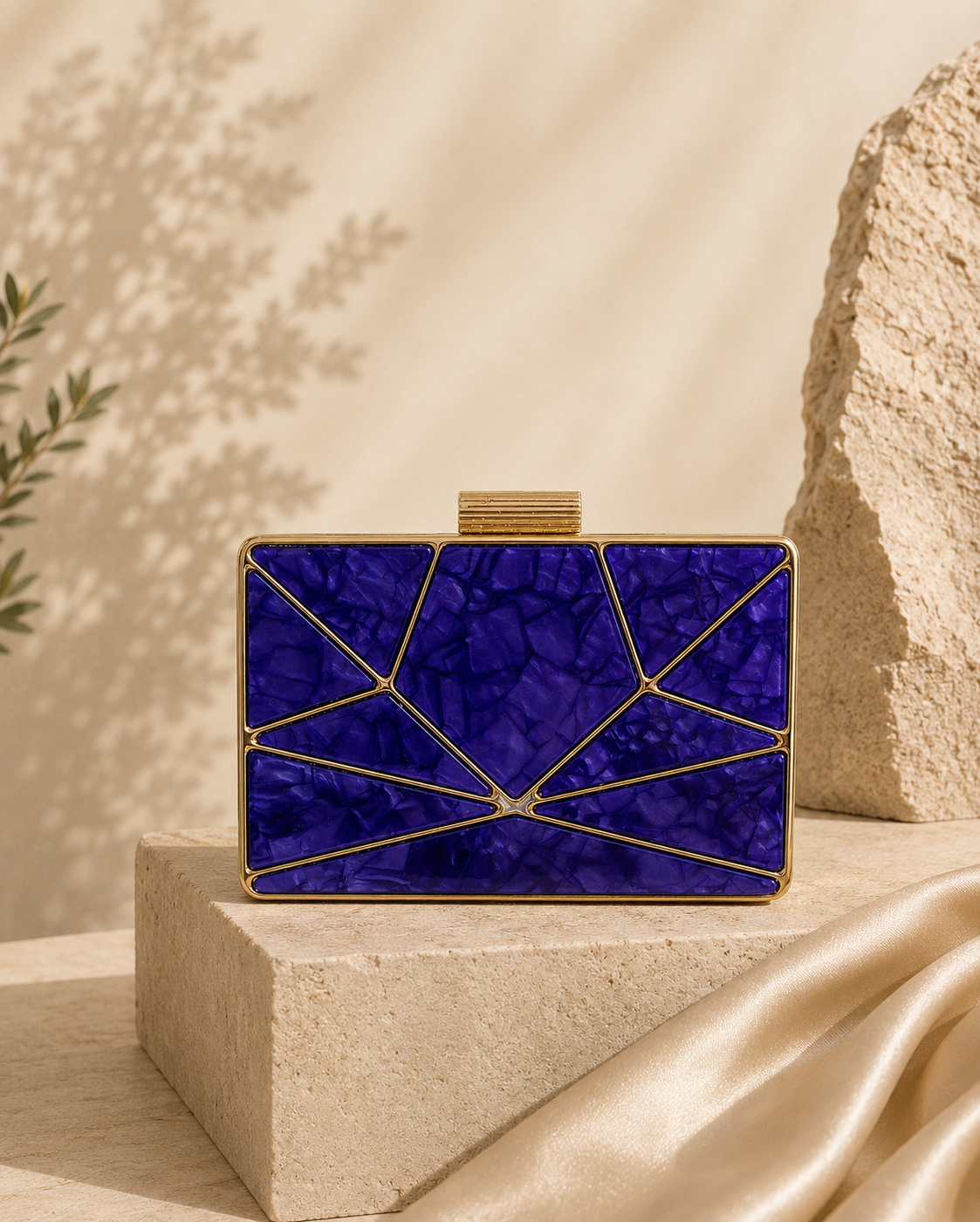 Clutch Fez. Azul Cobalto.