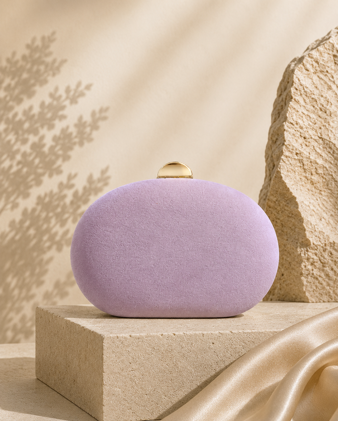 Clutch Doha. Lila Empolvado.