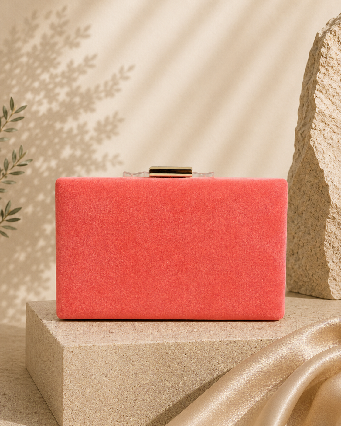 Clutch Abu Dabi. Coral.