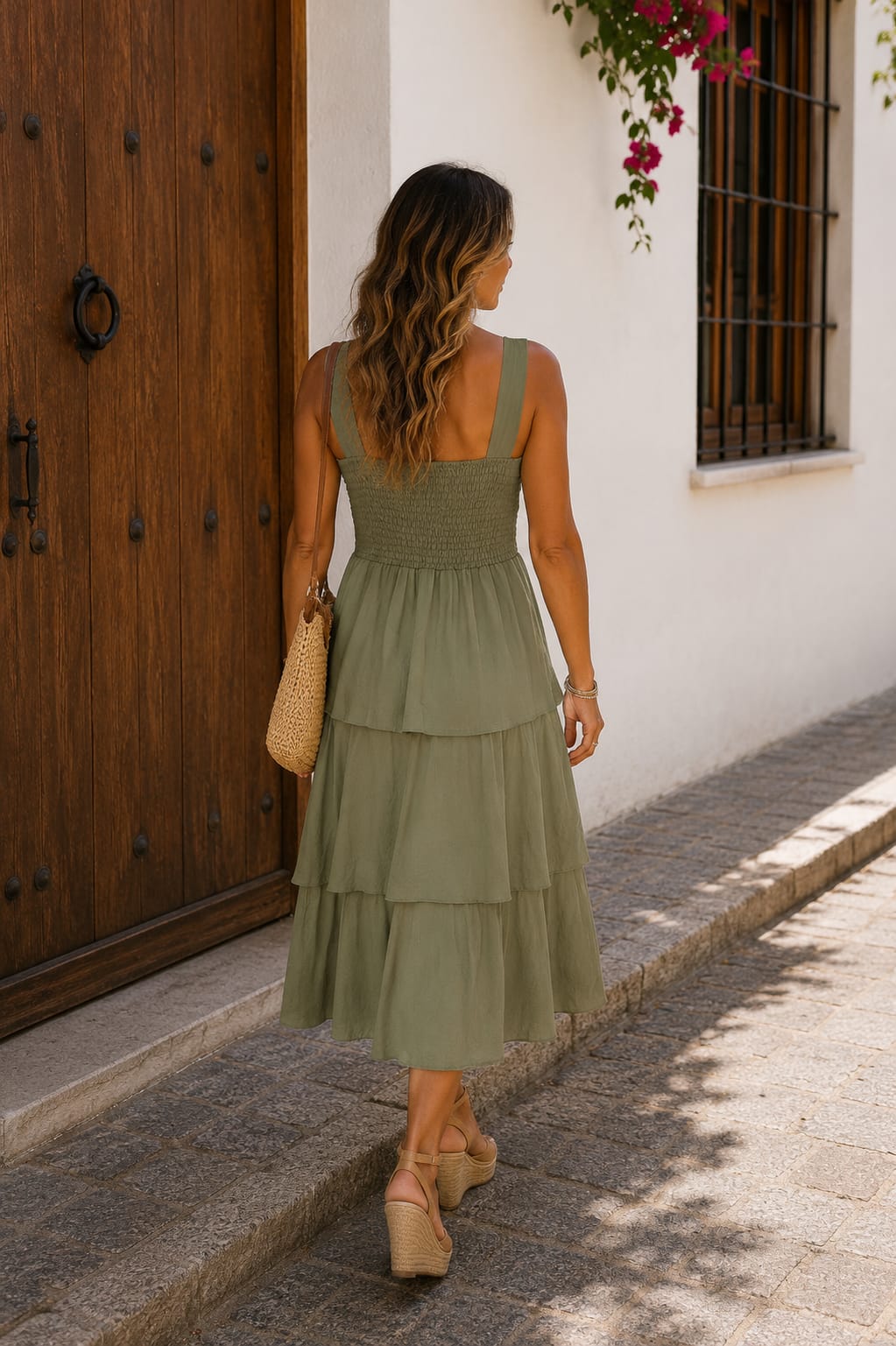 Vestido Agadir. Verde Salvia.
