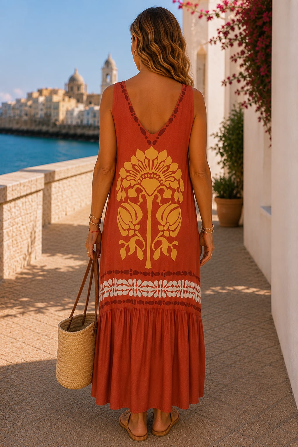 Vestido Capri. Terracota.
