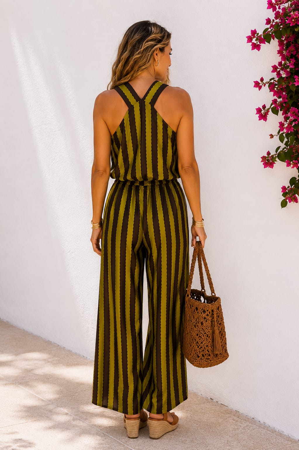 Conjunto Elvira. Verde Pistacho y Terracota.