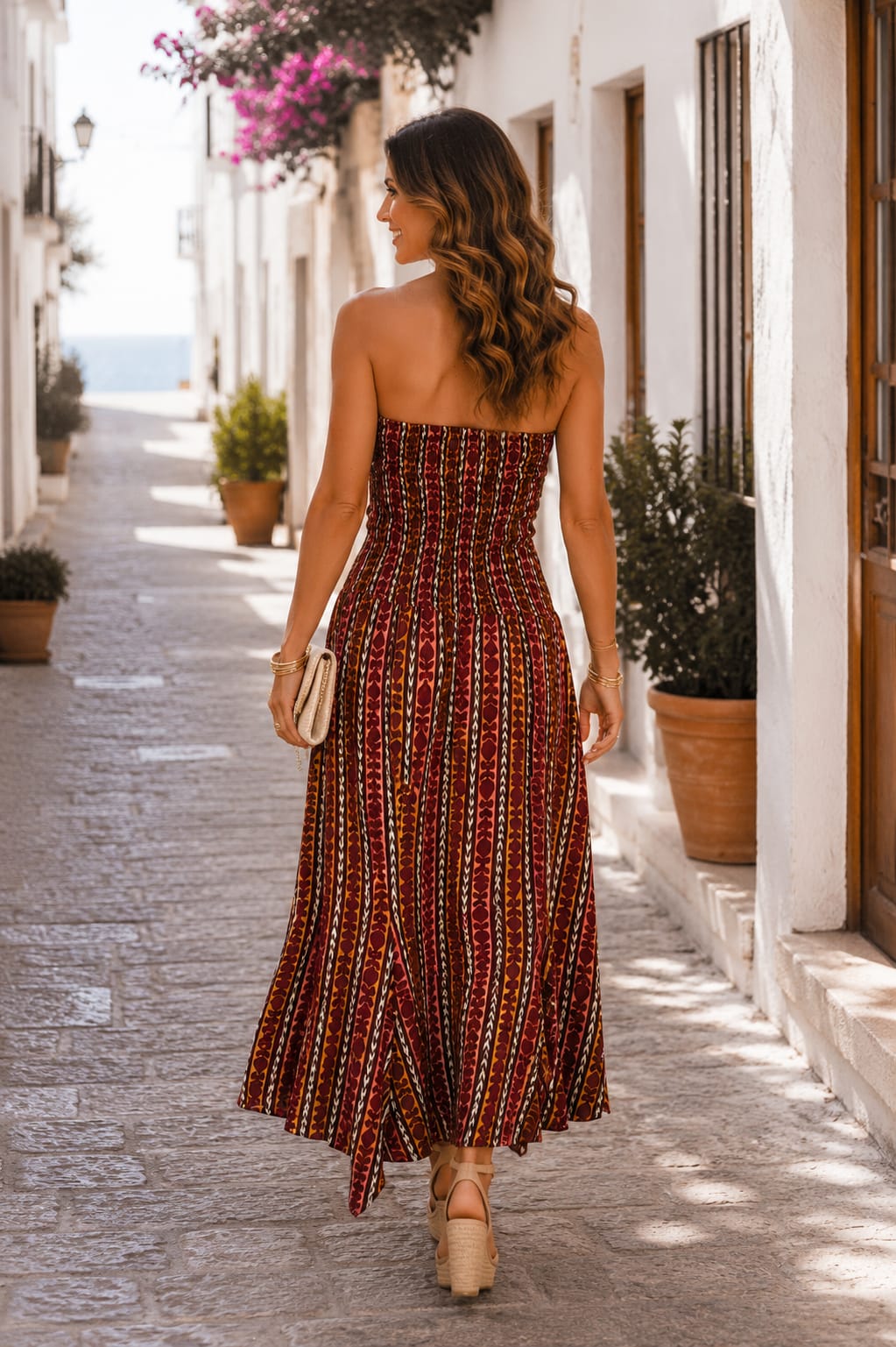 Vestido Malena. Granate, Teja, Mostaza, Negro y Beige.